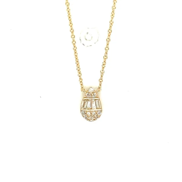 Teardrop Diamond Pendant Necklace