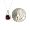 Cushion Garnet Halo Necklace