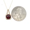 Cushion Garnet Pendant Necklace