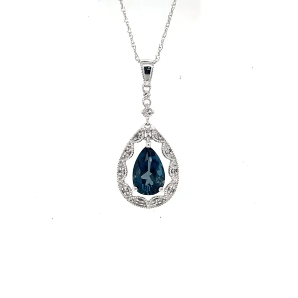 Pear Gemstone Drop Necklace