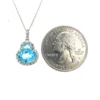 Topaz Halo Pendant Necklace