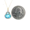 Topaz Diamond Halo Pendant