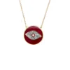 Red Enamel Eye Necklace