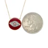 Red Enamel Eye Necklace