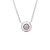 Pink Enamel Diamond Pendant