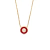 Red Enamel Diamond Necklace