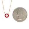 Red Enamel Diamond Necklace