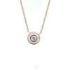 Pink Enamel Diamond Pendant