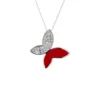 Red Butterfly Pendant Necklace