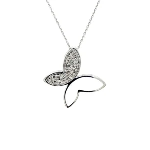 Butterfly Diamond Pendant Necklace