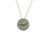 Green Evil Eye Pendant Necklace