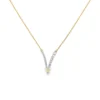 Chevron Diamond Pendant Necklace