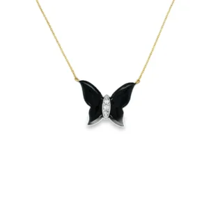 Butterfly Diamond Pendant Necklace