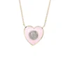 Pink Enamel Heart Necklace