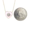 Pink Enamel Heart Necklace