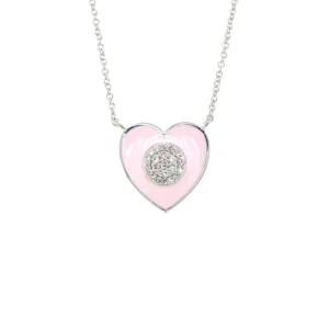 Pink Heart Diamond Necklace