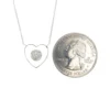 White Enamel Heart Necklace