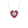 Red Enamel Heart Necklace