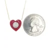 Red Enamel Heart Necklace