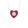 Red Heart Enamel Necklace