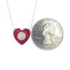 Red Heart Enamel Necklace