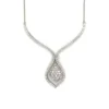 Diamond Teardrop Cluster Necklace