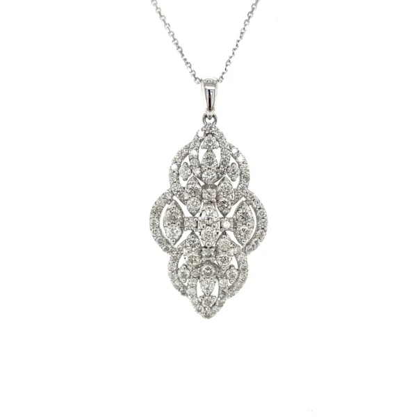 Diamond Filigree Pendant Necklace