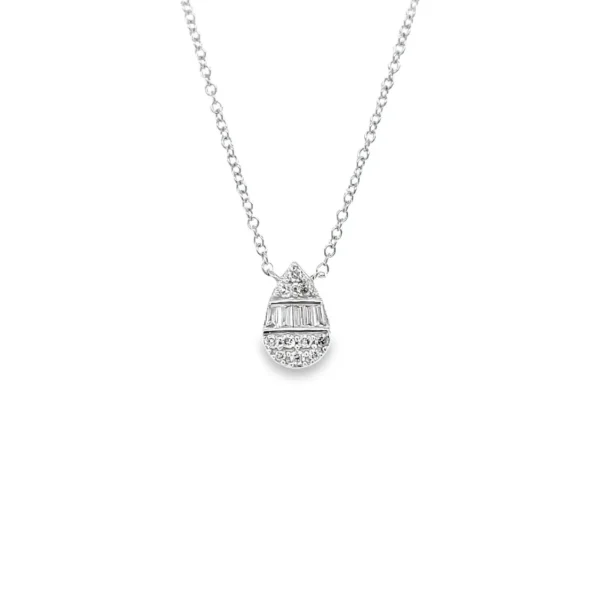 Teardrop Diamond Pendant Necklace