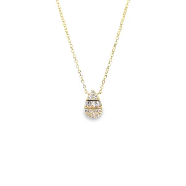 Teardrop Diamond Pendant Necklace