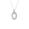 Oval Diamond Pendant Necklace