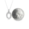 Oval Diamond Pendant Necklace