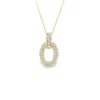 Oval Diamond Pendant Necklace