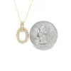Oval Diamond Pendant Necklace