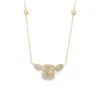 Baguette Diamond Halo Necklace