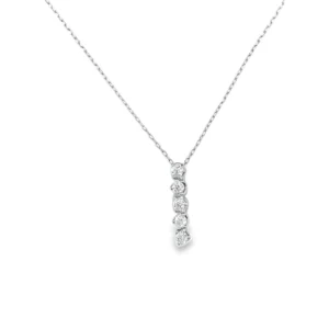 Diamond Bar Pendant Necklace