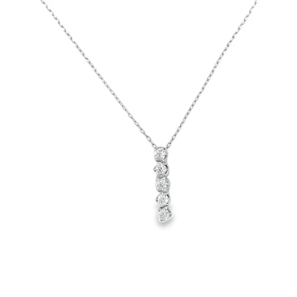 Diamond Bar Pendant Necklace