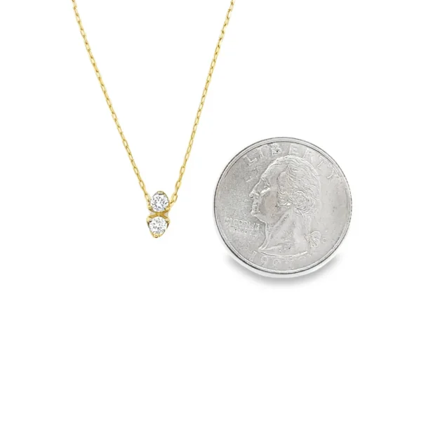 Two Stone Diamond Necklace