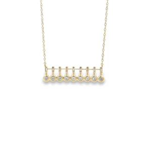 Diamond Bar Pendant Necklace