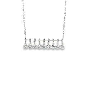 Bezel Diamond Bar Necklace