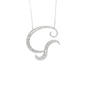 Swirl Diamond Pendant Necklace