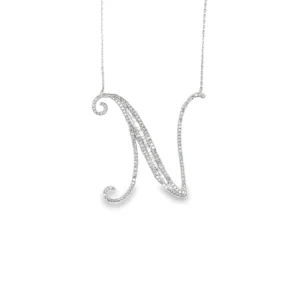 Initial N Diamond Necklace
