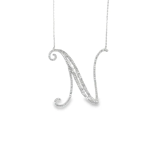 Initial N Diamond Necklace