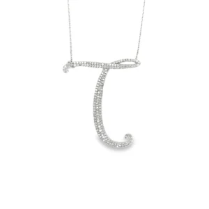 Initial Diamond Pendant Necklace
