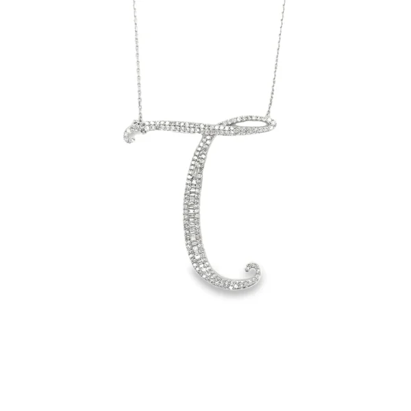 Initial Diamond Pendant Necklace