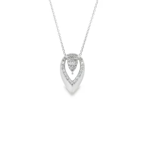Teardrop Diamond Pendant Necklace
