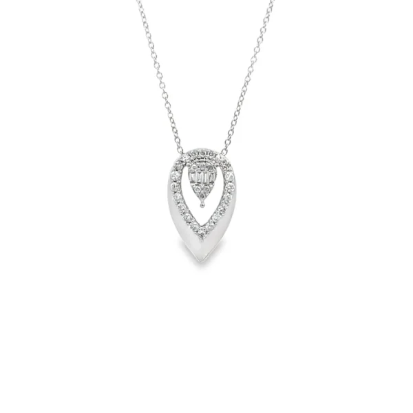 Teardrop Diamond Pendant Necklace