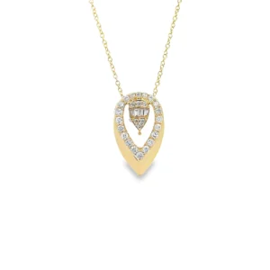 Teardrop Diamond Pendant Necklace
