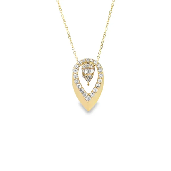 Teardrop Diamond Pendant Necklace