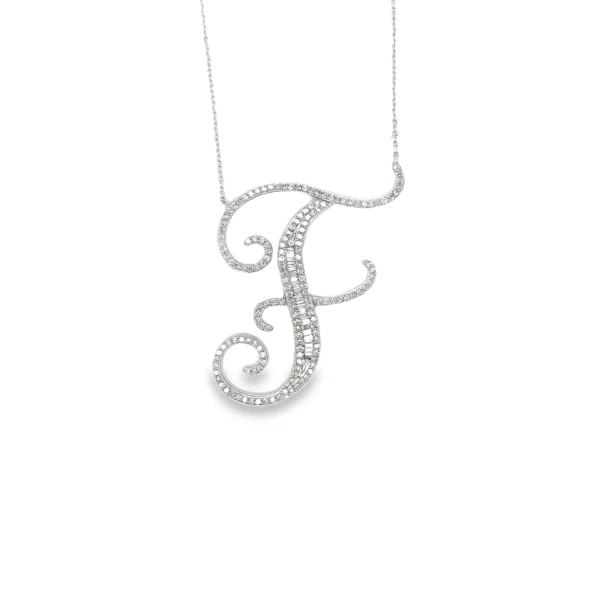 Script Initial Diamond Necklace