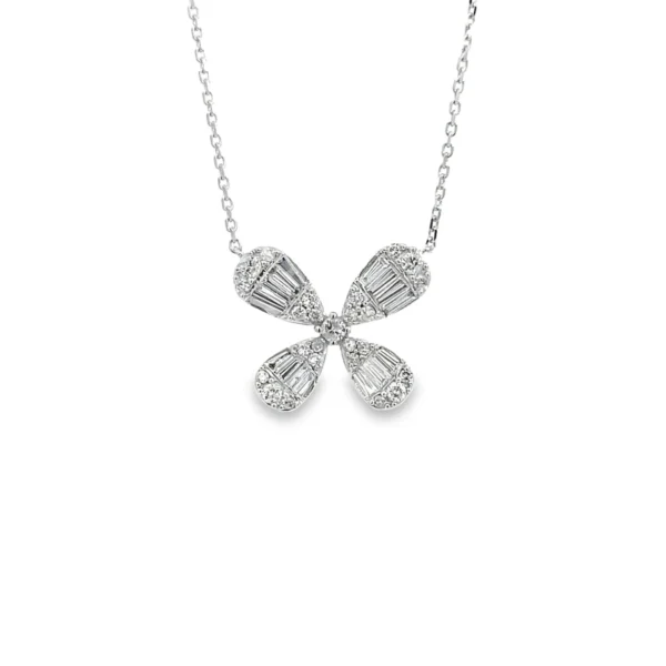 Butterfly Diamond Pendant Necklace
